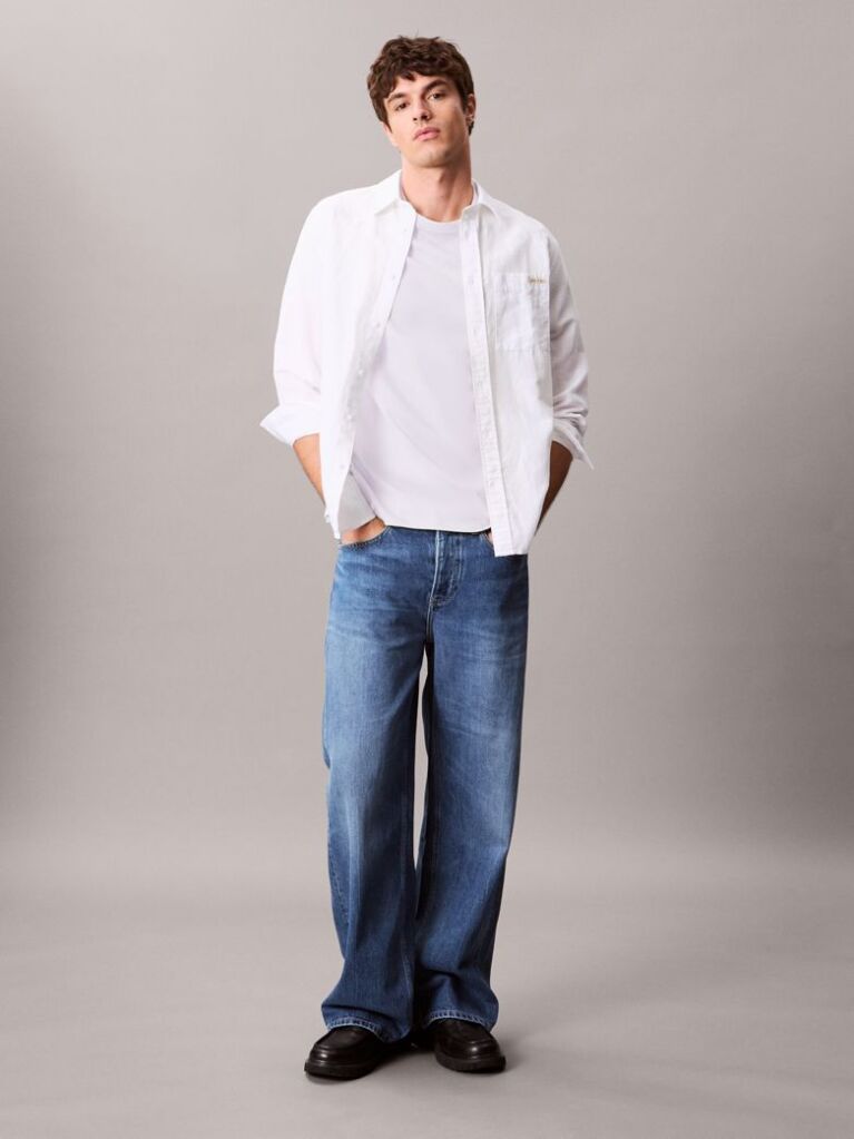 White Crew Neck T-Shirt  Men