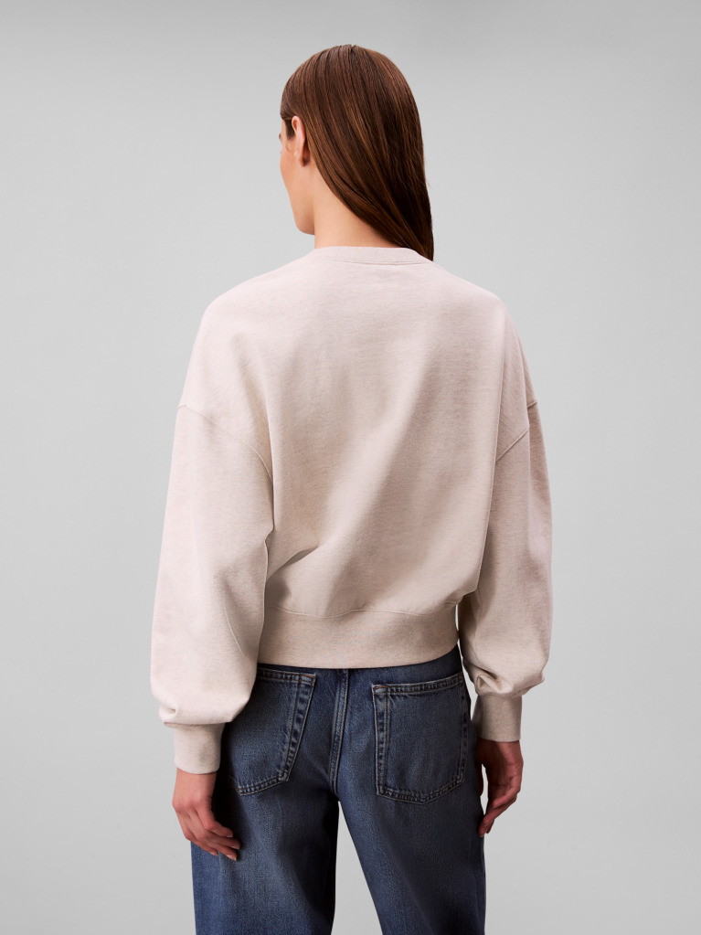 Beige Cotton Terry Sweatshirt  Women