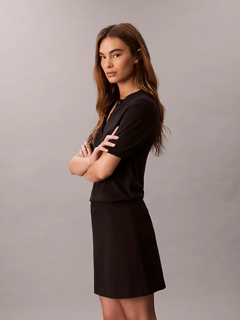 Black Ponte Mini Skirt  Women