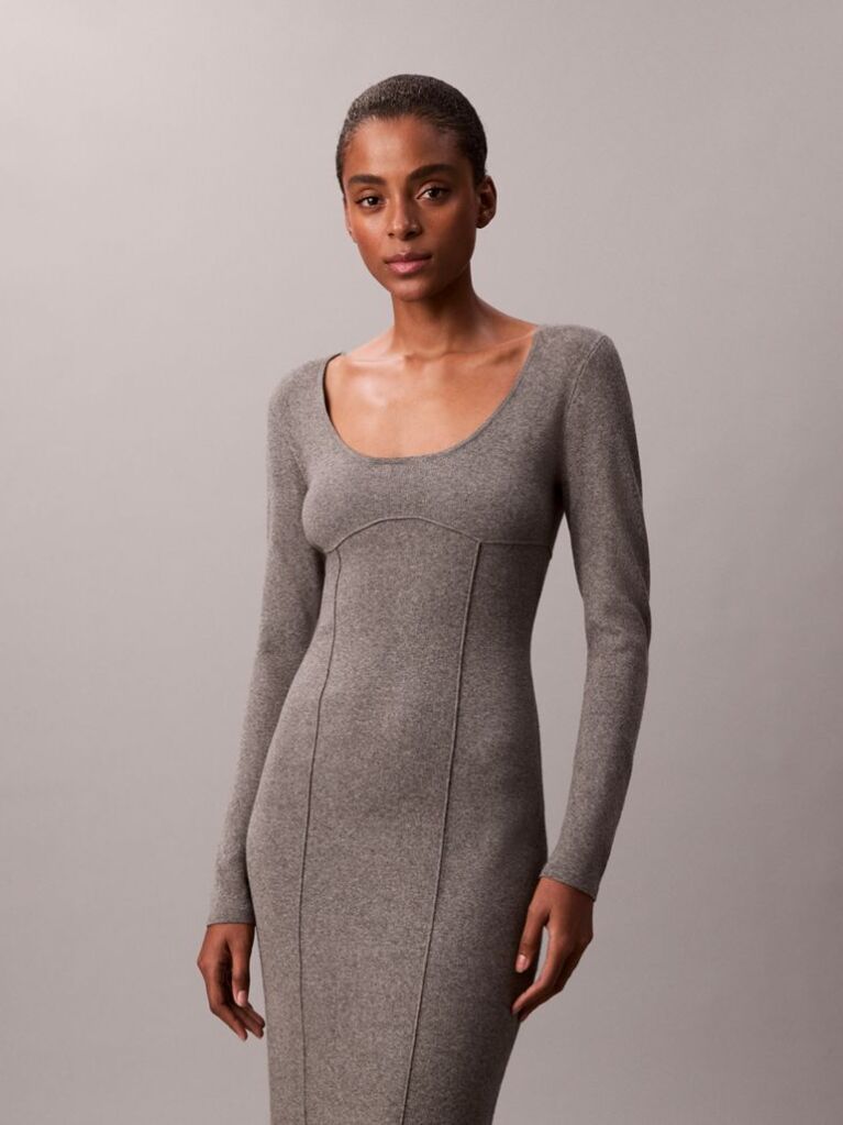 Grey Half Milano Mini Dress  Women