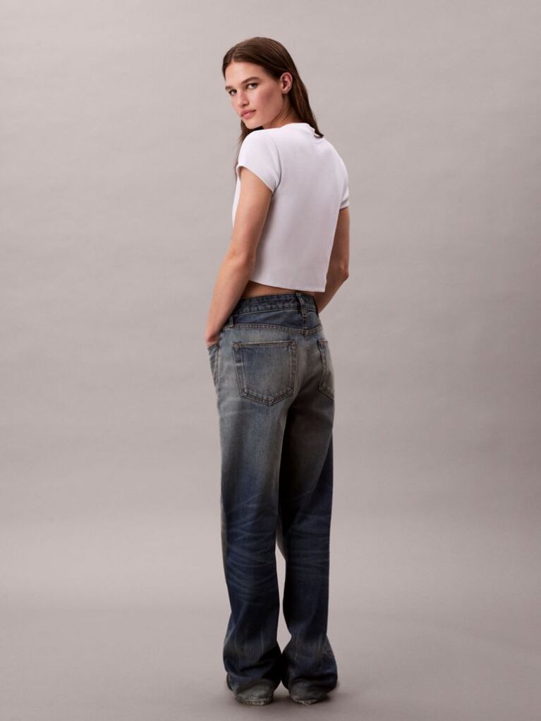 White Slim Cropped Monogram T-shirt  Women