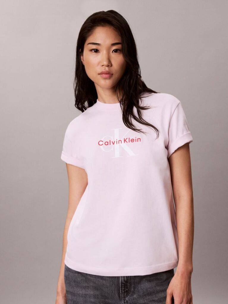 Pink Monogram Logo Tee  Women
