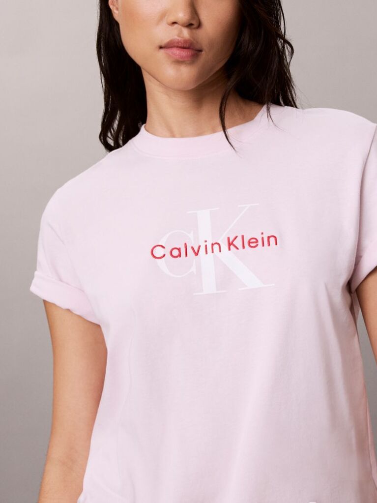Pink Monogram Logo Tee  Women