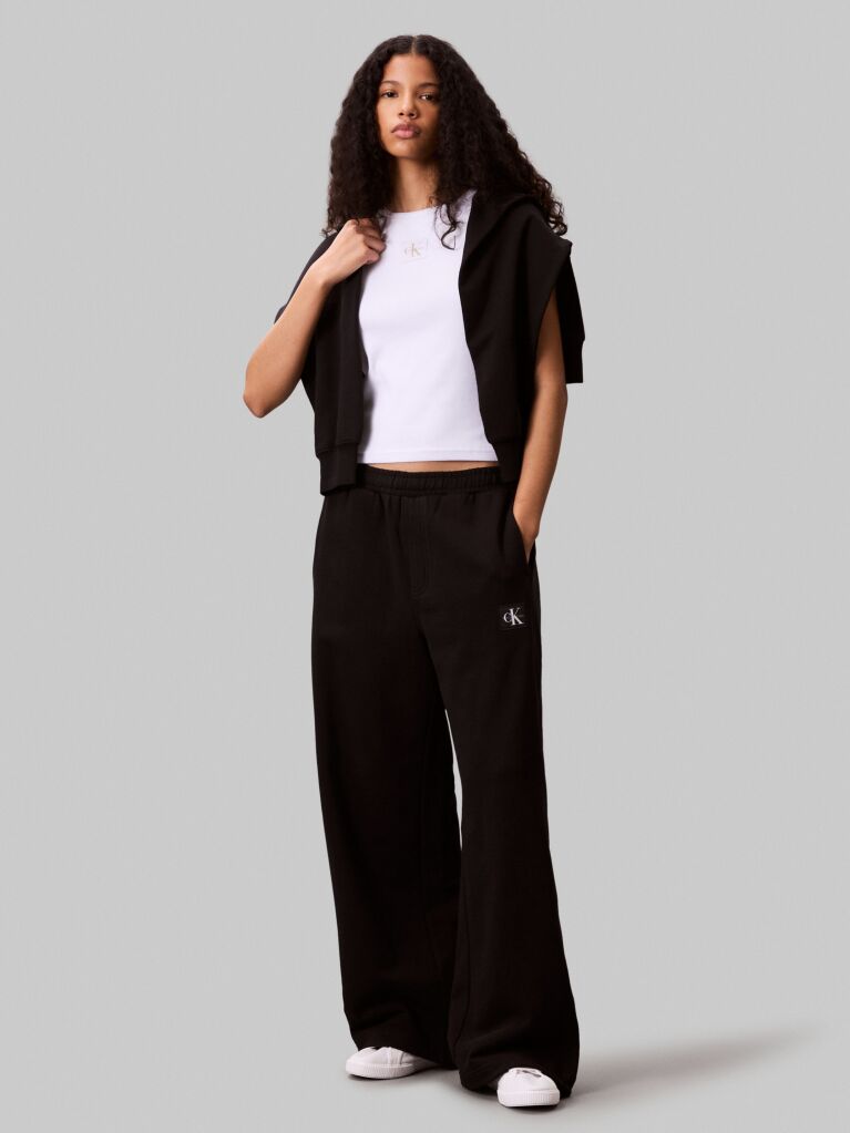 Black Terry Cotton Joggers  Women