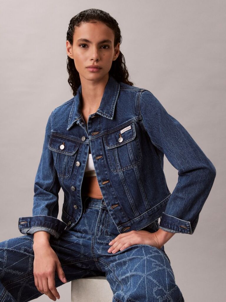 Denim Cropped 90s Denim Jacket  Women