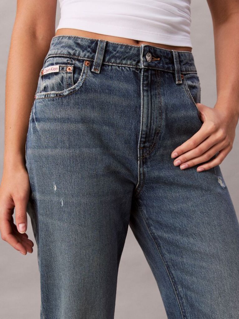 Denim High Rise Straight Jeans  Women