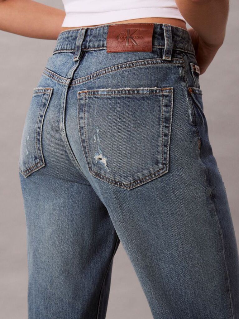 Denim High Rise Straight Jeans  Women