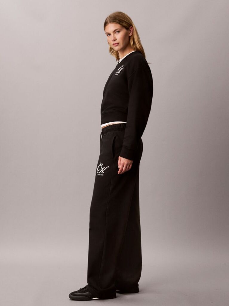 Black Terry Graphic Logo Sweatpants  Women
