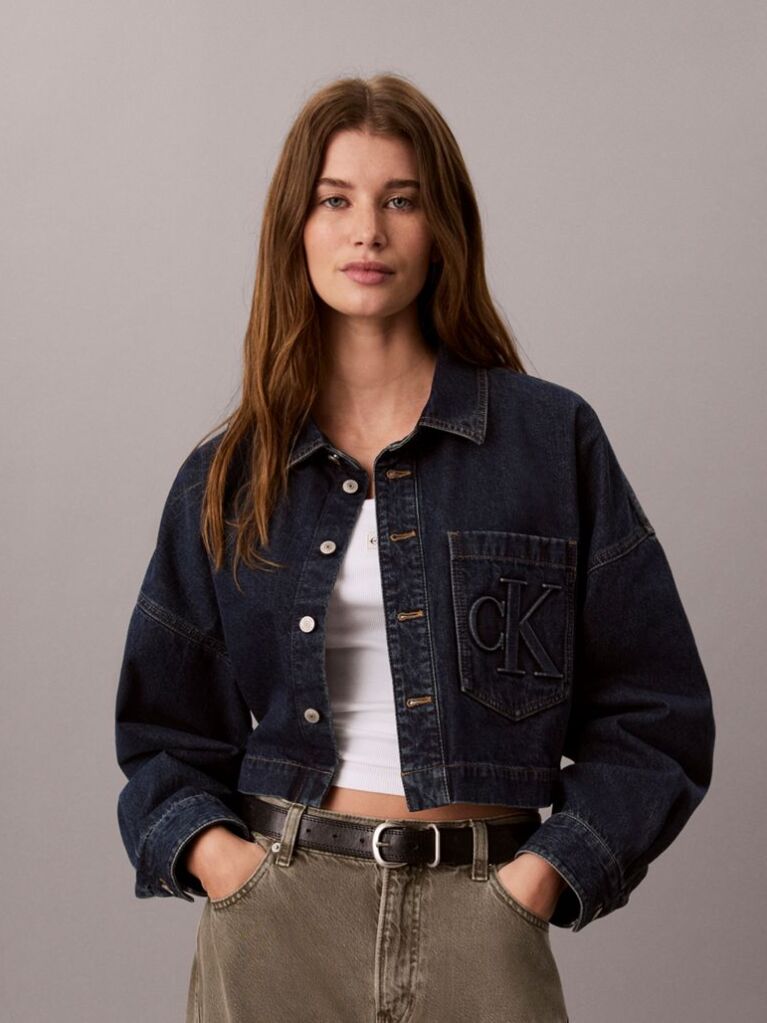 Denim Κοντό Denim Πουκάμισο Cropped  Γυναίκα