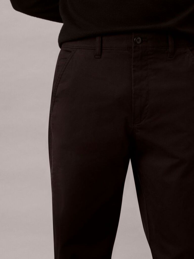 Black 90's Straight Trousers  Men