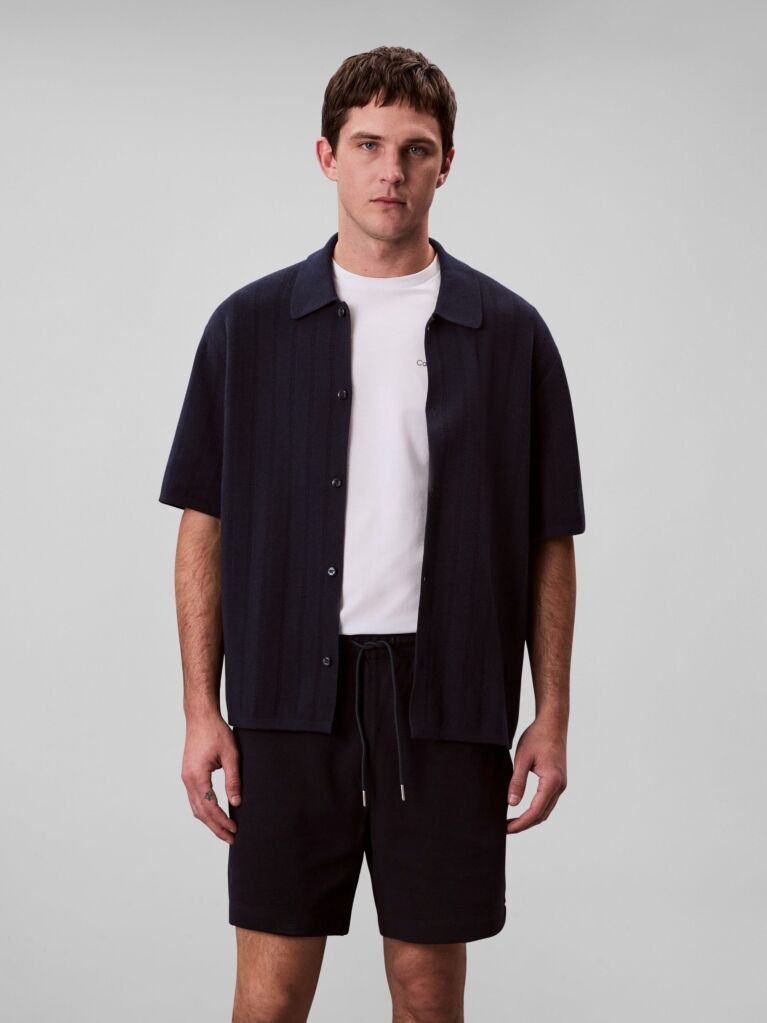 Blue Waffle Shorts  Men