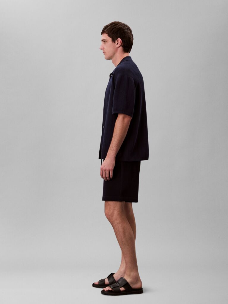 Blue Waffle Shorts  Men