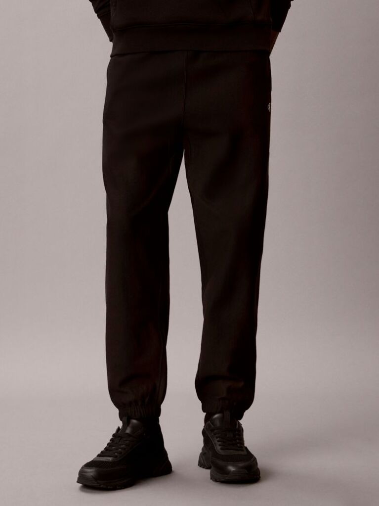 Black Cotton Terry Monogram Joggers  Men