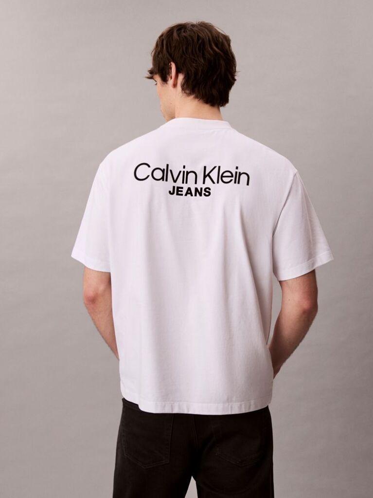 White Back Logo T-shirt  Men