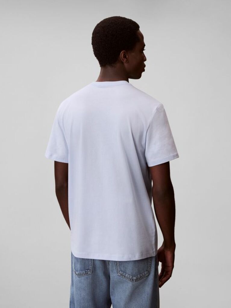 Μπλε Κοντομάνικο T-shirt Με Distressed Monogram Graphic  Άνδρας