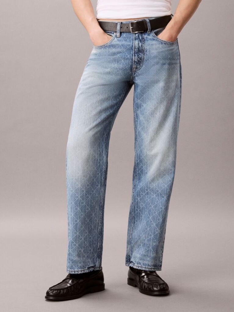 Denim 90s Straight Logo Jeans  Men