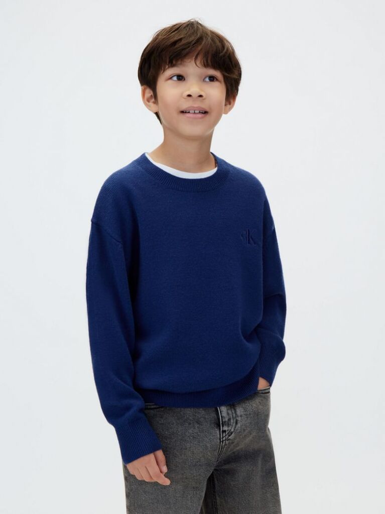 Blue Kids' Relaxed Wool Jumper  Boys