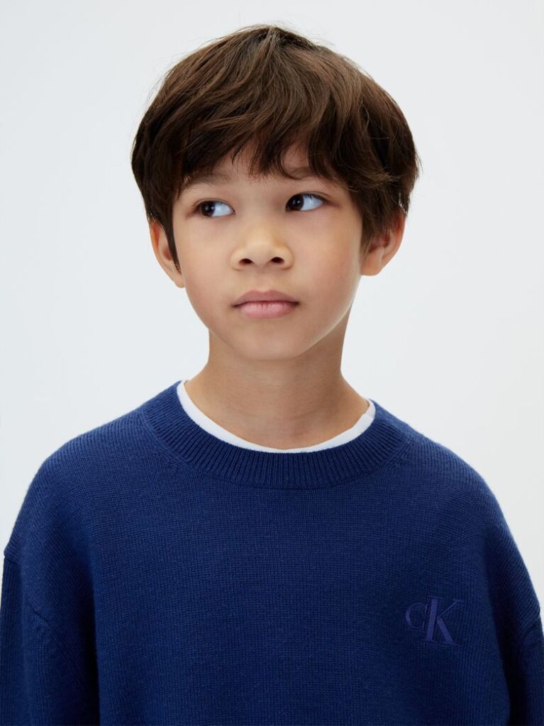 Blue Kids' Relaxed Wool Jumper  Boys