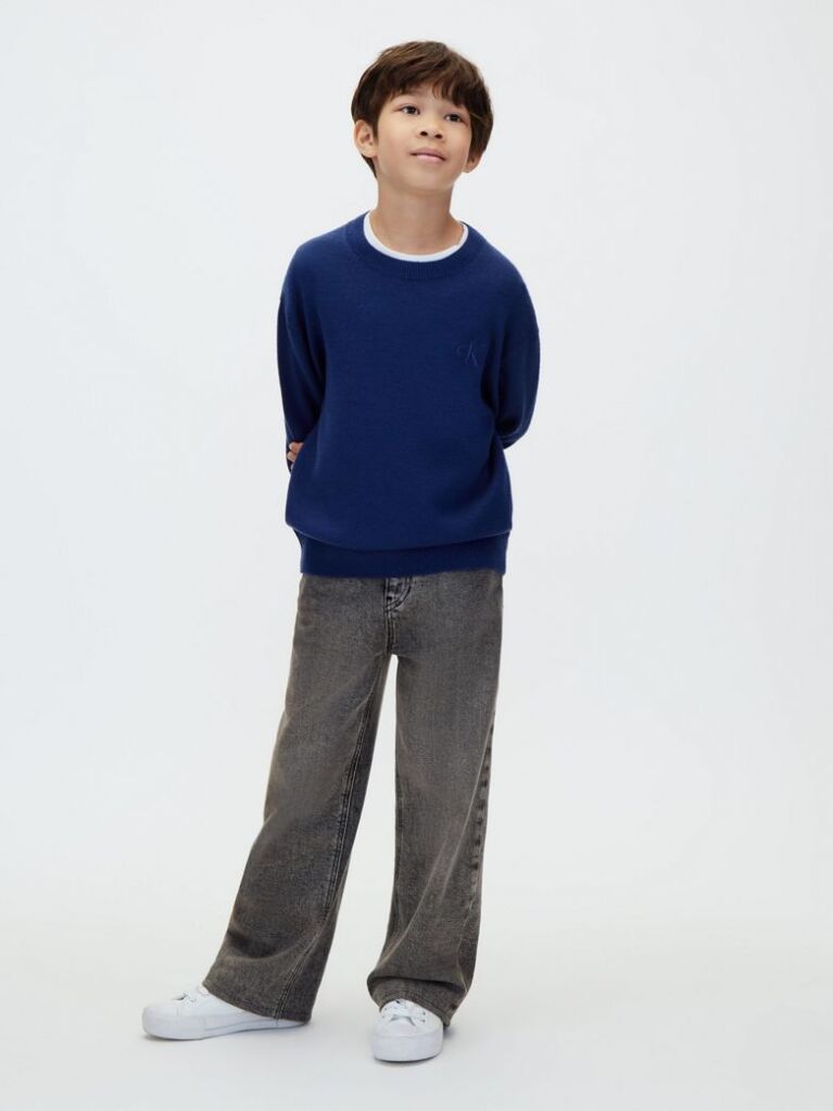 Blue Kids' Relaxed Wool Jumper  Boys