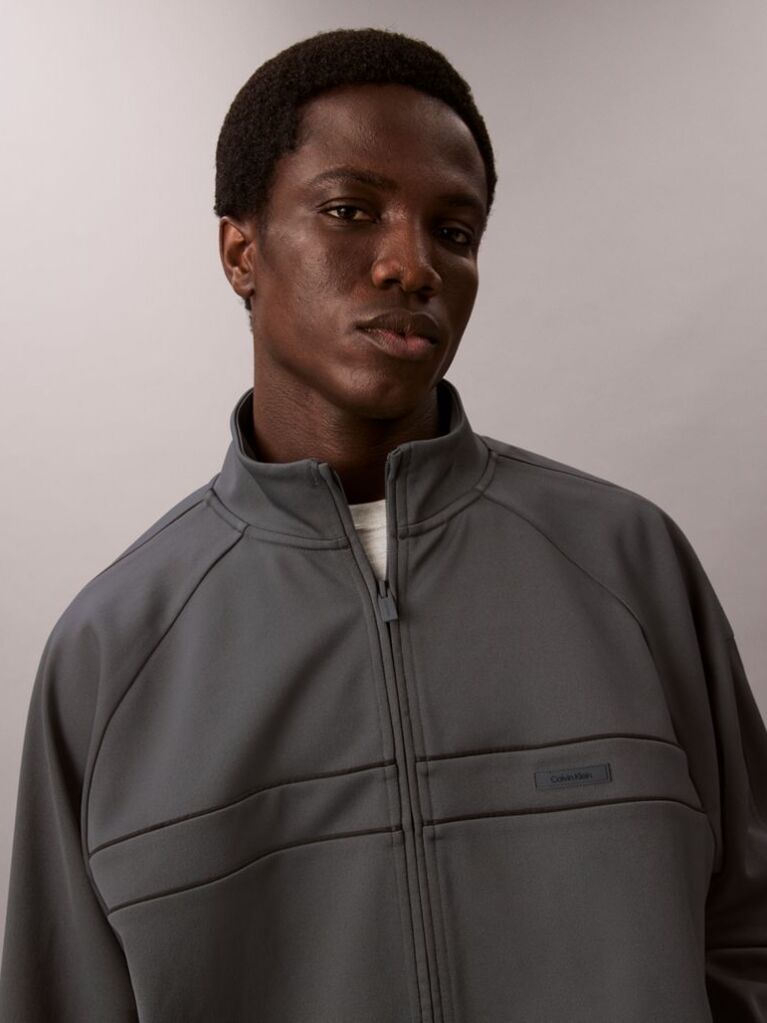 Grey Breathable Travel Track Jacket  Men