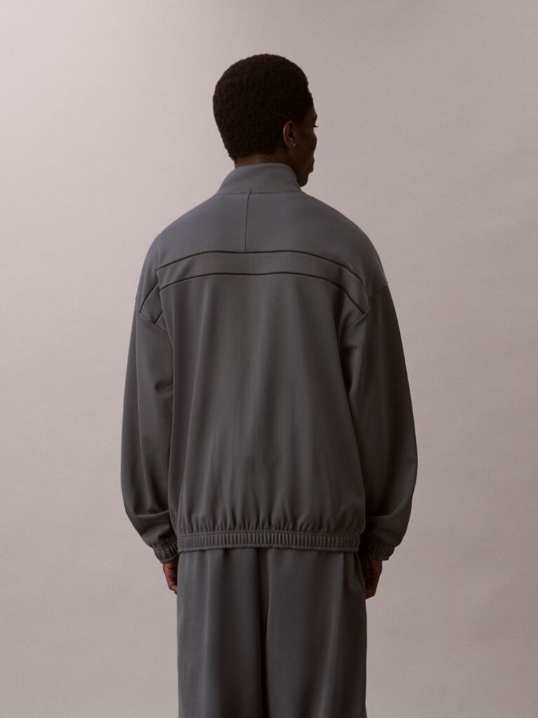 Grey Breathable Travel Track Jacket  Men