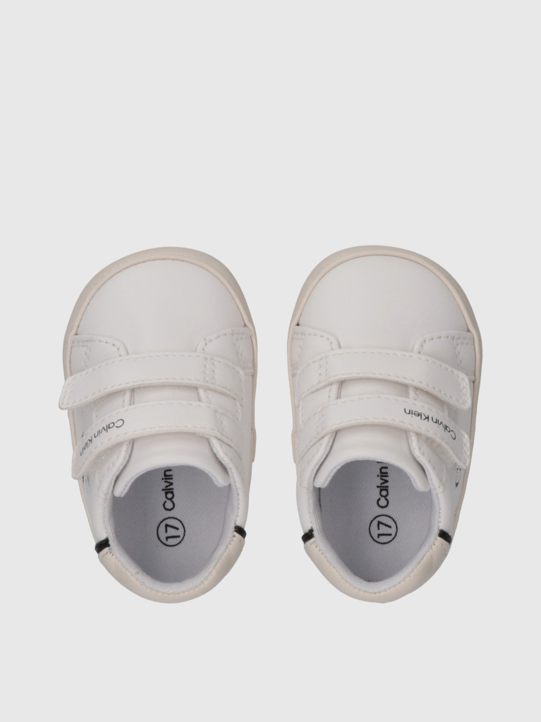 Λευκό Βρεφικά Sneakers Με Velcro Και Χαμηλό Κόψιμο  Αγόρι