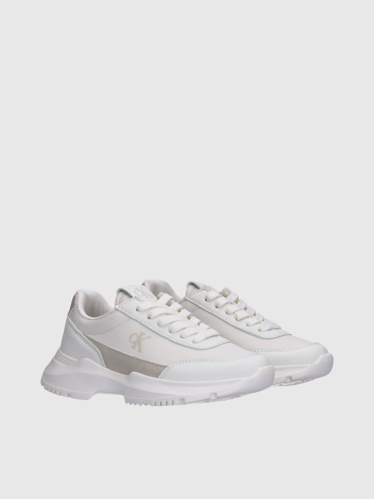 Λευκό Δετά Sneakers Με Χαμηλό Κόψιμο  Κορίτσι
