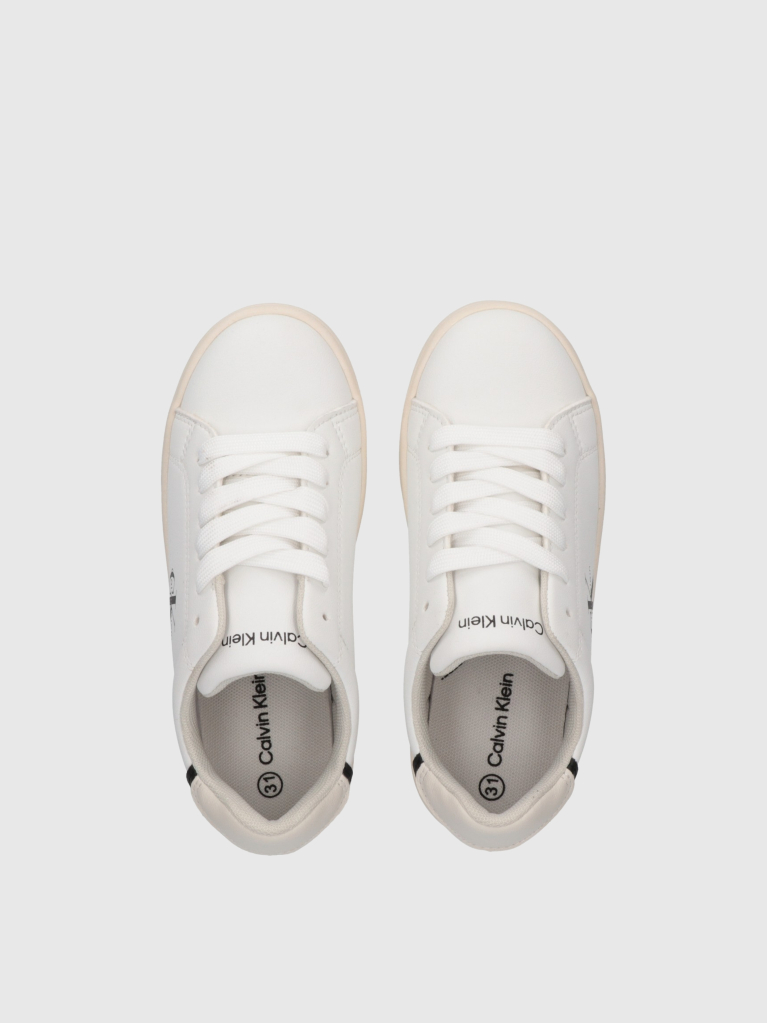 Λευκό Παιδικά Δετά Sneakers Με Χαμηλό Κόψιμο  Παιδικό Unisex