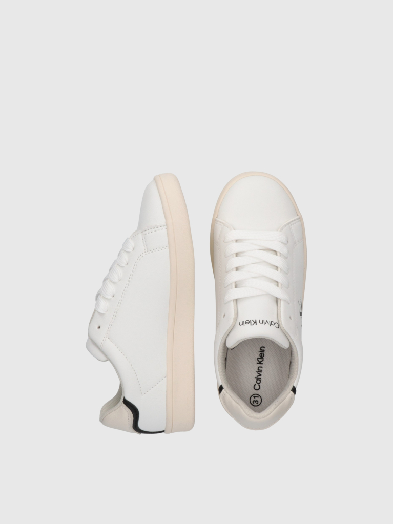 Λευκό Παιδικά Δετά Sneakers Με Χαμηλό Κόψιμο  Παιδικό Unisex