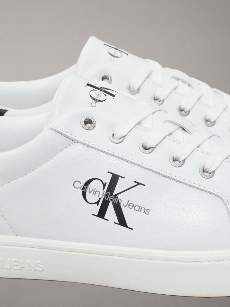 Λευκό Δερμάτινα Sneakers  Άνδρας