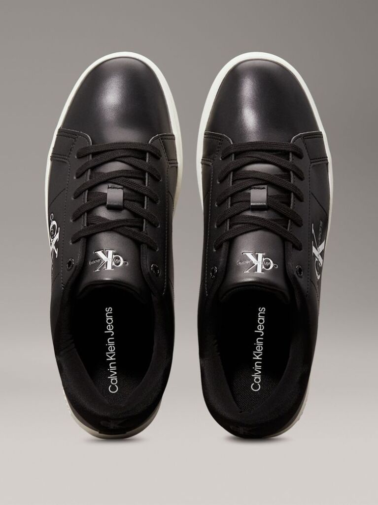 Μαύρο Δερμάτινα Sneakers  Άνδρας