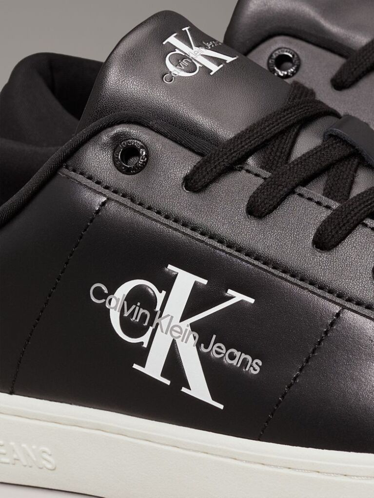 Μαύρο Δερμάτινα Sneakers  Άνδρας