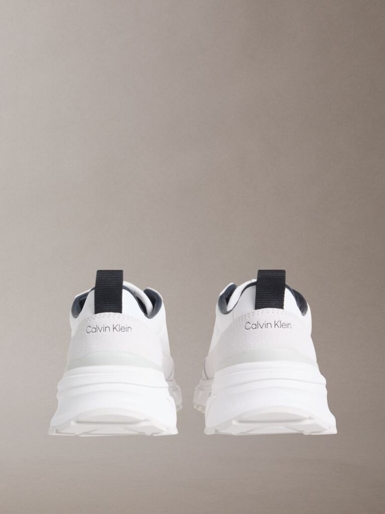 Λευκό Sneakers Από Σουέτ Και Νάιλον  Άνδρας