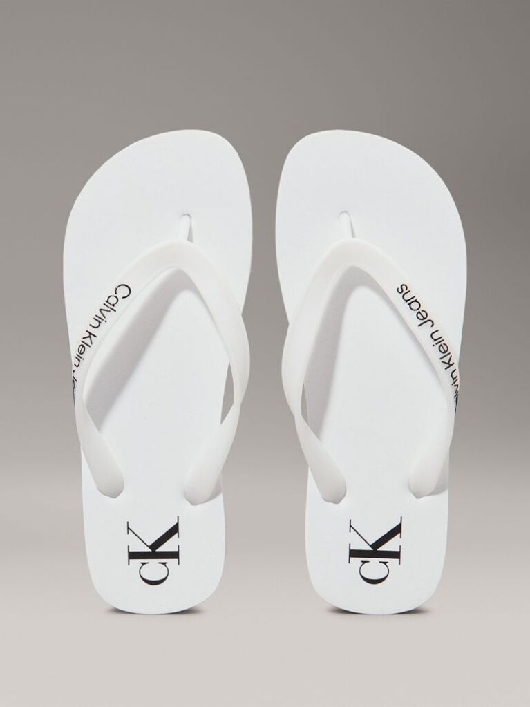 White Flip Flops  Women
